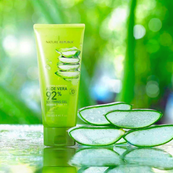 Nature Republic Aloe Vera Soothing Gel, 92% Soothing and Moisture, 300ml tube type