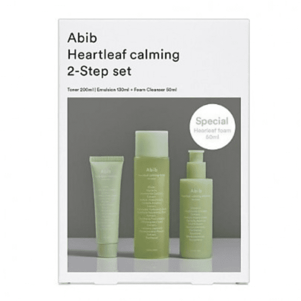 Abib Heartleaf Calming 2-step set (Toner 200ml+Emulsion 130ml+ Foam Cleanser 50ml)