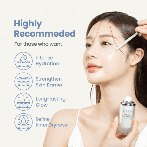 Best Korean skincare India TIRTIR Ceramic Milk Ampoule 40ml