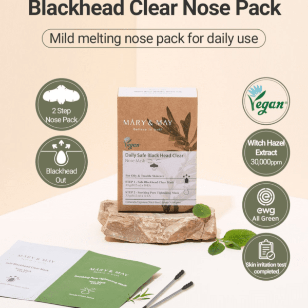 Mary&May Daily Safe Black Head Clear Nose Mask (10EA)