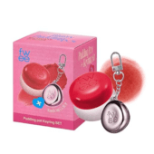 FWEE Lip&Cheek Blurry Pudding Pot RD03 Ambitious 5g with Keyring