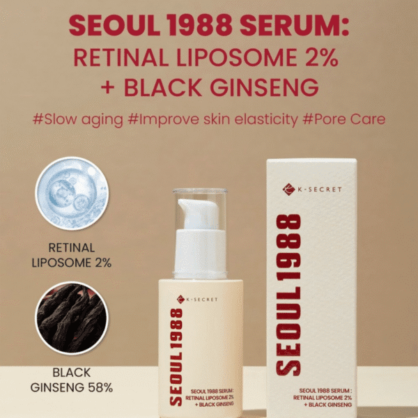K-SECRET SEOUL 1988 Retinal Liposome 2% + Black Ginseng 30ml
